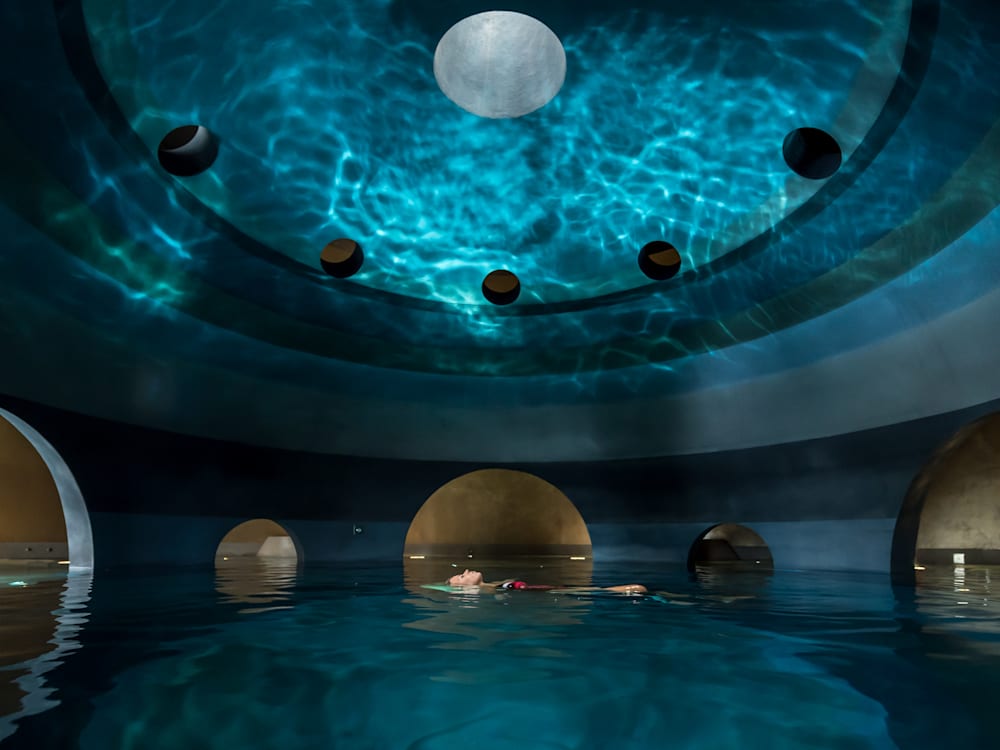 Sphere pool at Euphoria Retreat wellness hotel in Greece