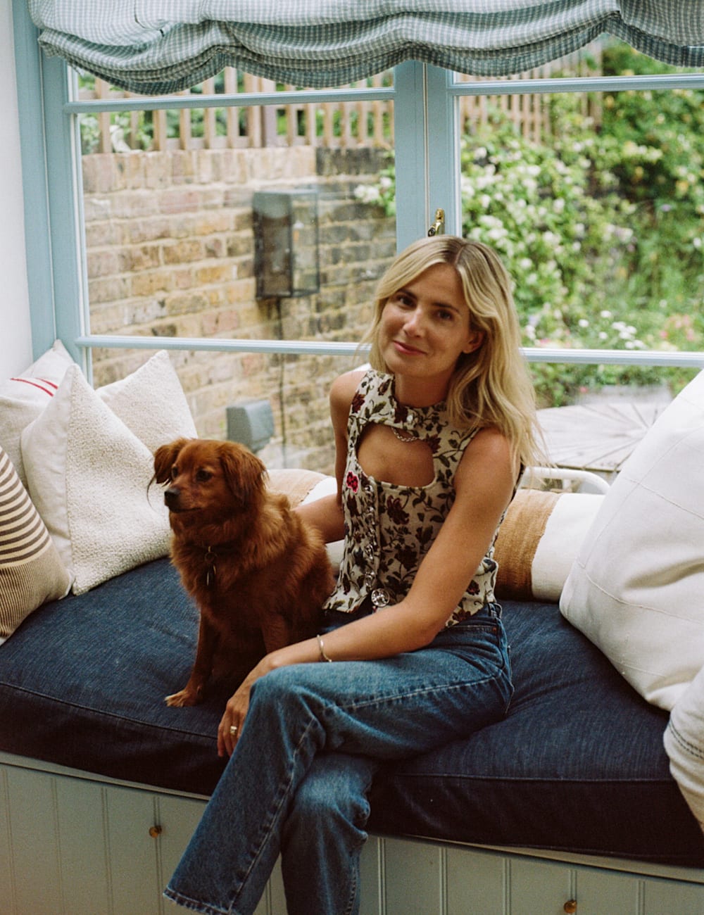 Lucy Williams and dog, Finn, at home in London by Hannah Dace for Mr & Mrs Smith