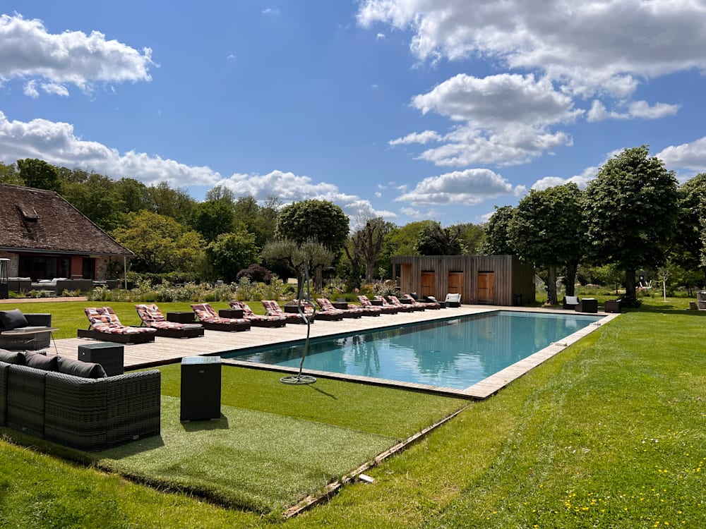 Swimming pool at Loire Valley Lodges
