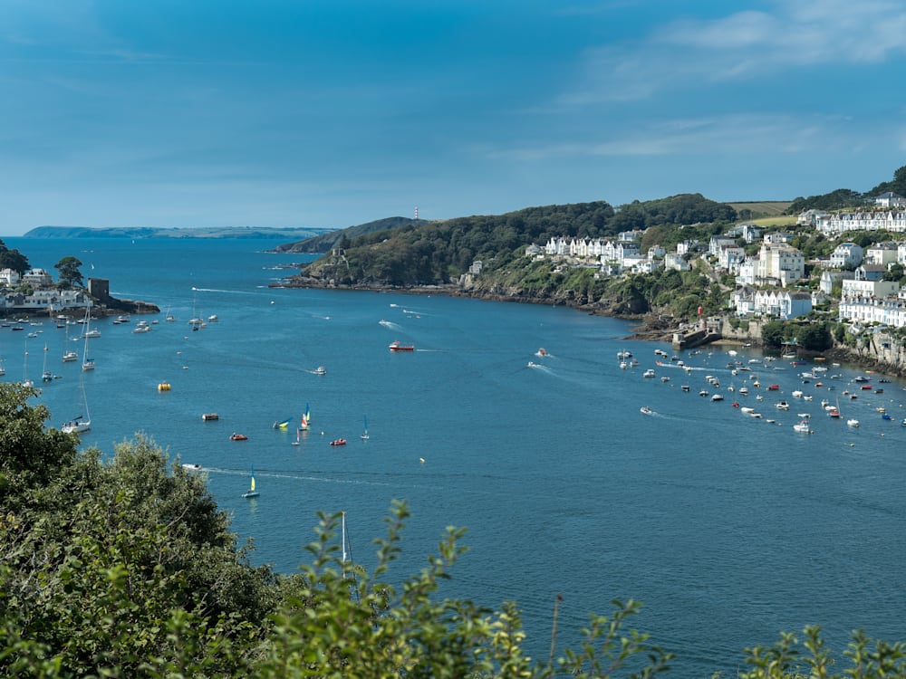 Fowey bay from the cliff tops