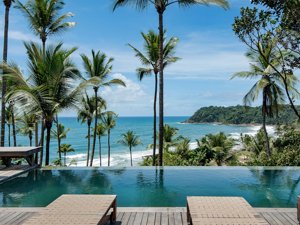 Barracuda Hotel in Bahia view of the beach from plunge pool | Mr & Mrs Smith