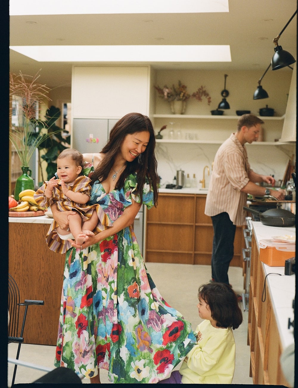 Rejina Pyo and Jordan Bourke in their kitchen, photographed by Lily Bertrand-Webb | Mr & Mrs Smith