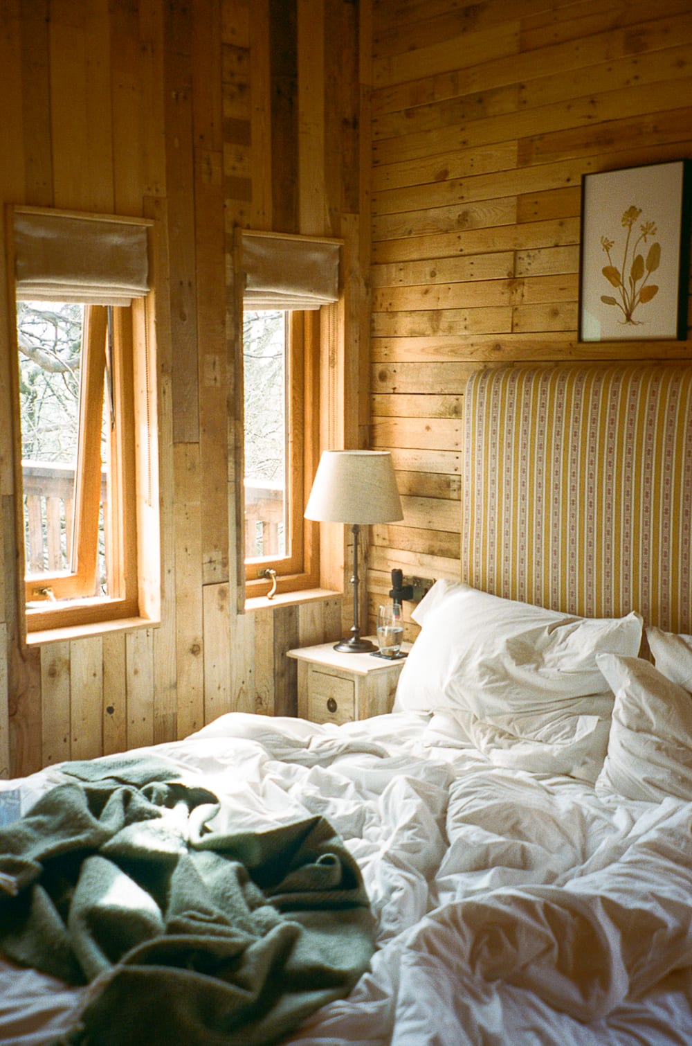 Ruffled bed sheets at Wildhive Callow Hall